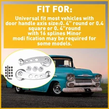 2PCS Silver Aluminum Window Crank Handle For Hot Rod Chevy Ford Chrysler Toyota