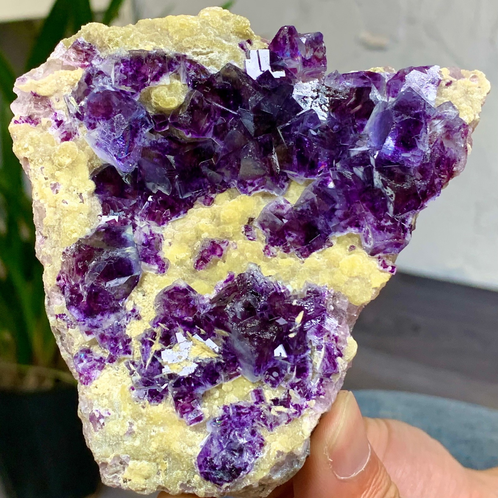 289G Natural Purple Phantom Cube Fluorite Crystal Specimen from Yaogangxian