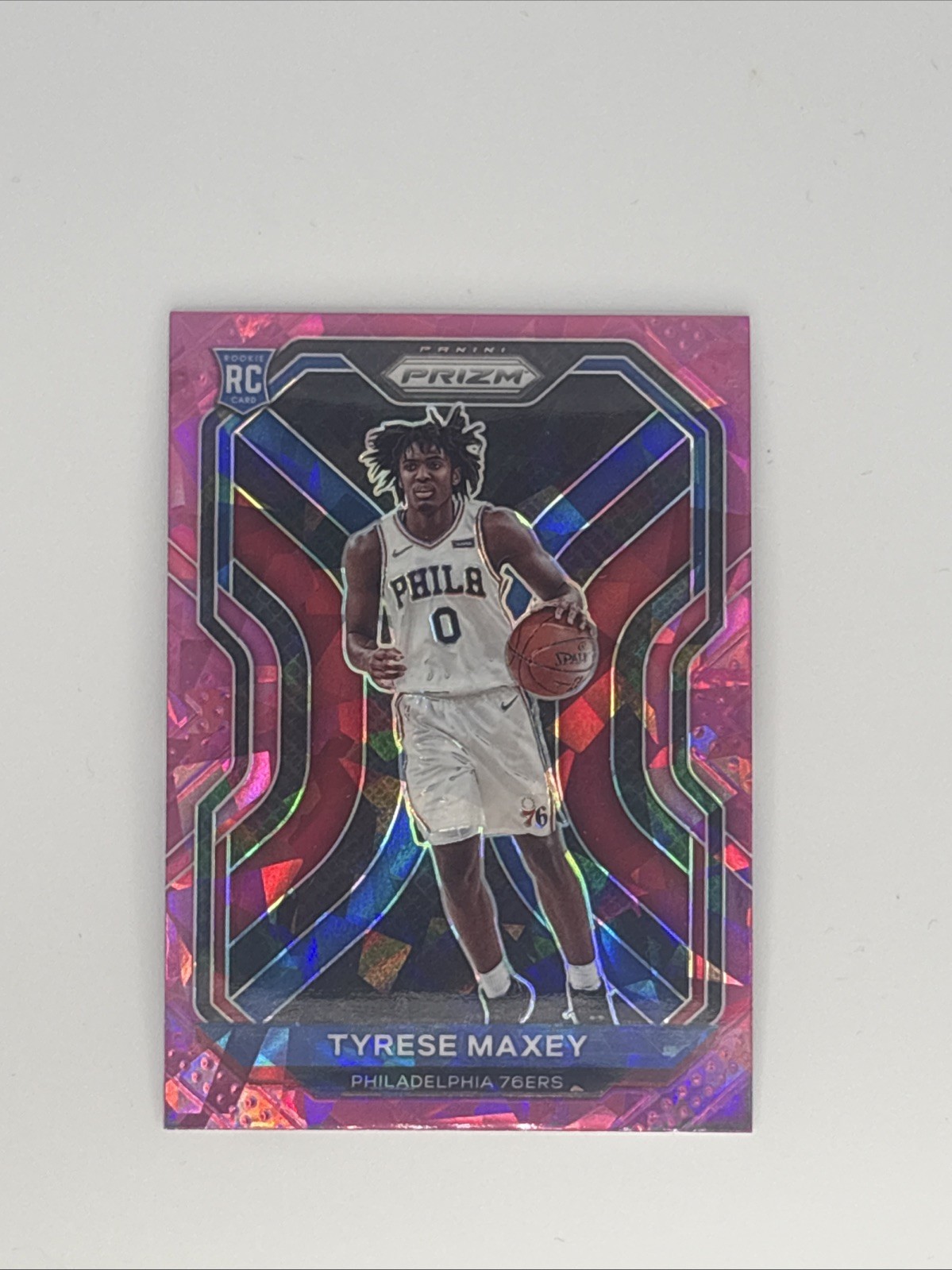 2020-21 Panini Prizm - Tyrese Maxey #256 Pink Ice Prizm (RC)