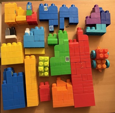 MEGA BLOKS 250+ jumbo building BRICKS preschool kids plastic toy blocks