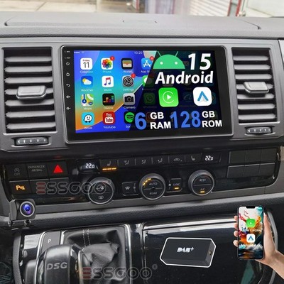 Für VW T6 Transporter Multivan 6+128G Android 15 CarPlay Autoradio GPS QLED DAB+