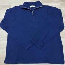 45R 45rpm Half Zip Knit Sweater Navy Size 5 Japan Casual