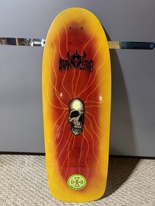 Darkstar Skateboard Deck - Vintage Skull & Sunburst Graphic - Yellow/Red Fade
