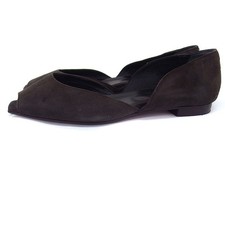 STYLE DELI Women's Brown Suede Pumps 24cm/9.4" AB Condition Flat Toe