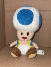 2010 Official Blue Toad 7 Nintendo Plush Super Mario Bros. PRE OWNED