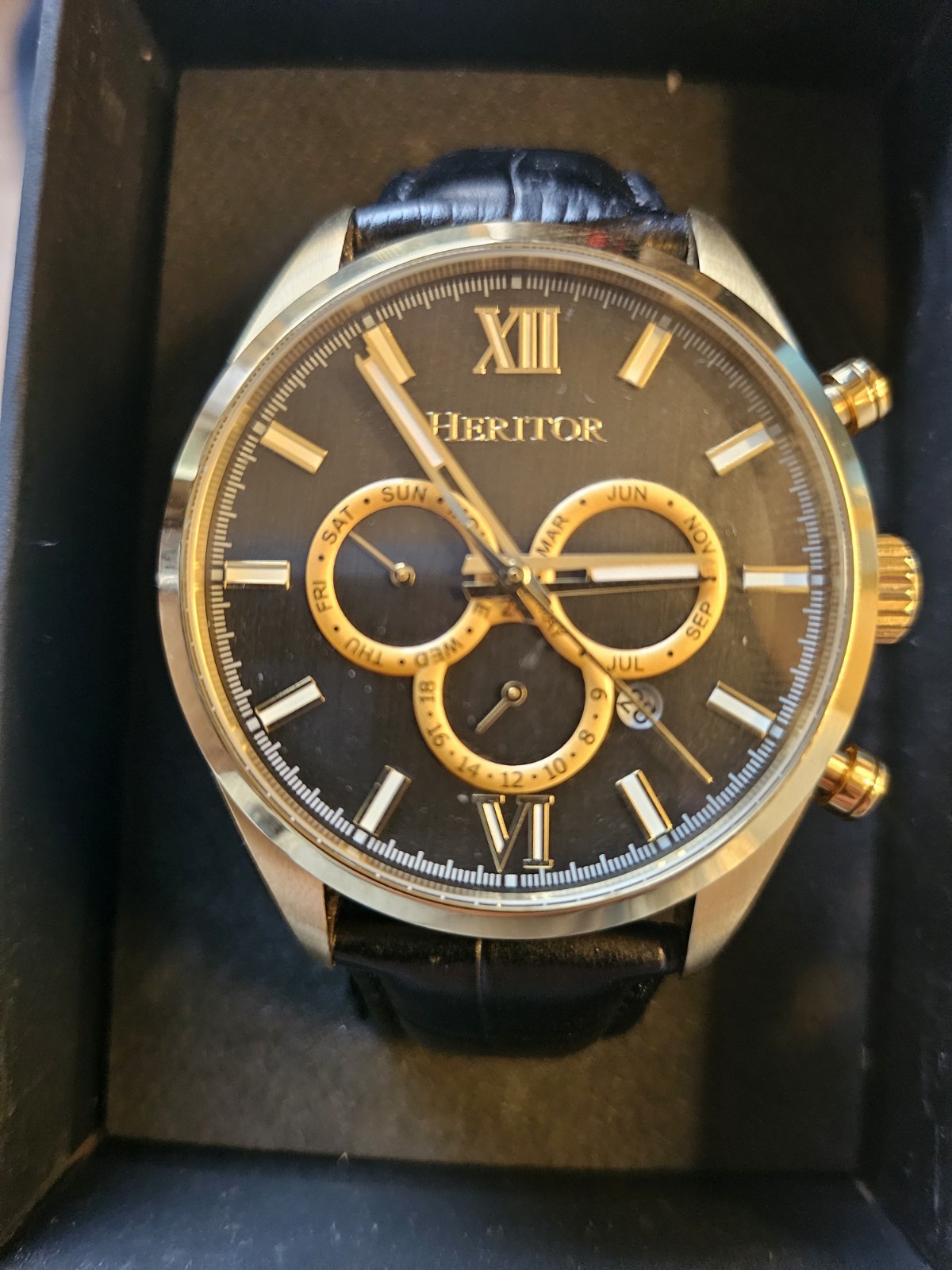 HERITOR CHRONOGRAPH AUTOMATIC STAINLESS STEEL WAT… - image 1