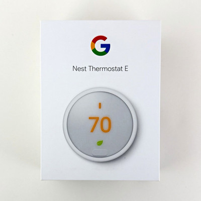 Google Nest Thermostat E White Programmable Wi-Fi Google Home/Assistant T4000ES