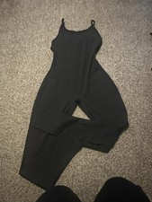 Black Deep V-Neck Halter Bodysuit Size Small