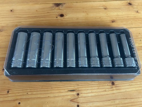 Snap On Tools 10 Stck. 1/2" 6pt metrisch Flankenantrieb Chrom tief Steckschlüsselsatz 310TSM - Bild 1 von 6