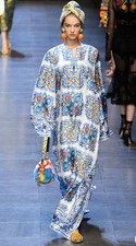 Women Dolce & Gabbana dress blue silk 40/L/48