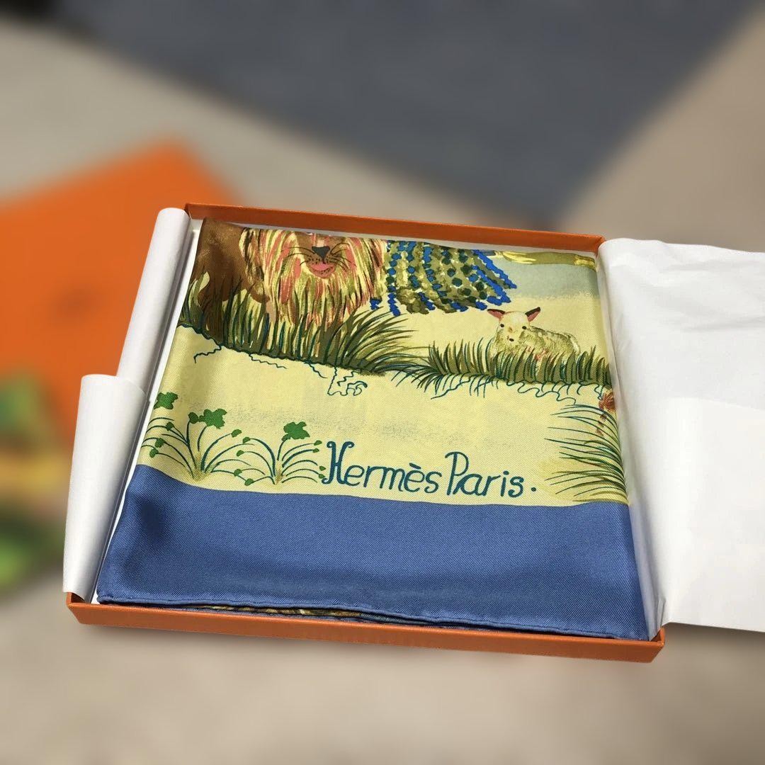 HERMES luxury silk scarf in iconic prints and vibrant colors-image