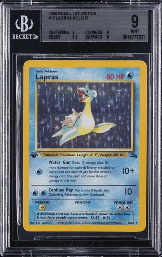 Lapras (1st Edition) graded BGS 9 for sale on eBay