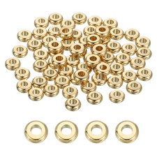 160 Pcs Flat Round Spacer Beads 4mm Brass Heishi Beads for Jewelry Making
