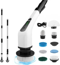 Electric Spin Scrubber, Cordless Cleaning Brush with 8 Replaceable Brush