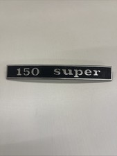 NOS TARGHETTA POSTERIORE TELAIO SCRITTA STEMMA  PER VESPA SUPER 150 ‘73-‘79 VBC1
