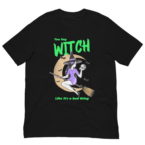 Sarcastic Witch Magic Halloween ADULTS Unisex T-Shirt NEW - Picture 3 of 12