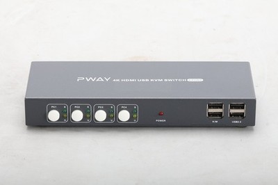 PWAY 4K HDMI USB KVM Switch 4x1 - No Accessories