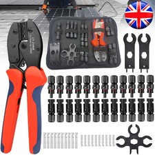 MC4 Solar Crimper Tool Connector Spanner & PV Crimper Wire Stripper Crimping Kit