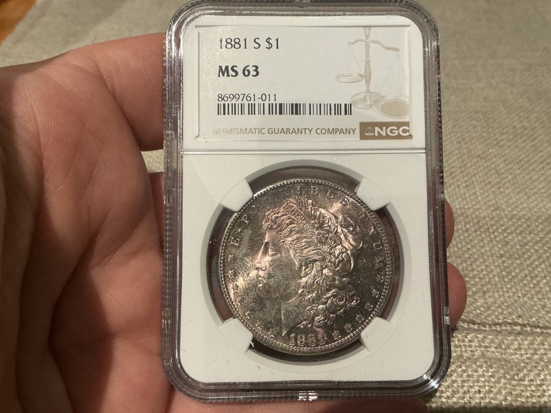 1881-S Morgan Silver Dollar NGC MS63