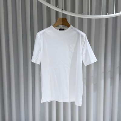 Stefano Ricci Baumwolle Rundhals Kurzarm T-Shirt Weiß (50) 155086297