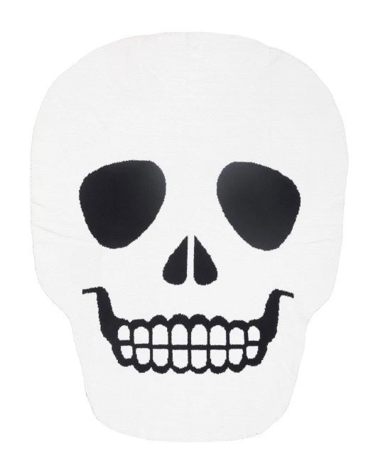 Skull Shaped Throw Blanket Soft Goth Halloween Cupcakes & Cashmere 50x60" New - Image 2 of 4