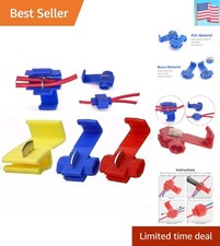 125PCS Solderless Quick Splice Snap Tap Connectors Insulated Crimp Connector ...