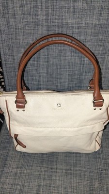 Kate Spade Grant Park Alida Shoulder Tote WKRU2640 in bone/dkrst Taupe (124)