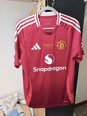 #ad Official Manchester United 2024 25 Home Shirt Europa League Final Garnacho 17 $130.00