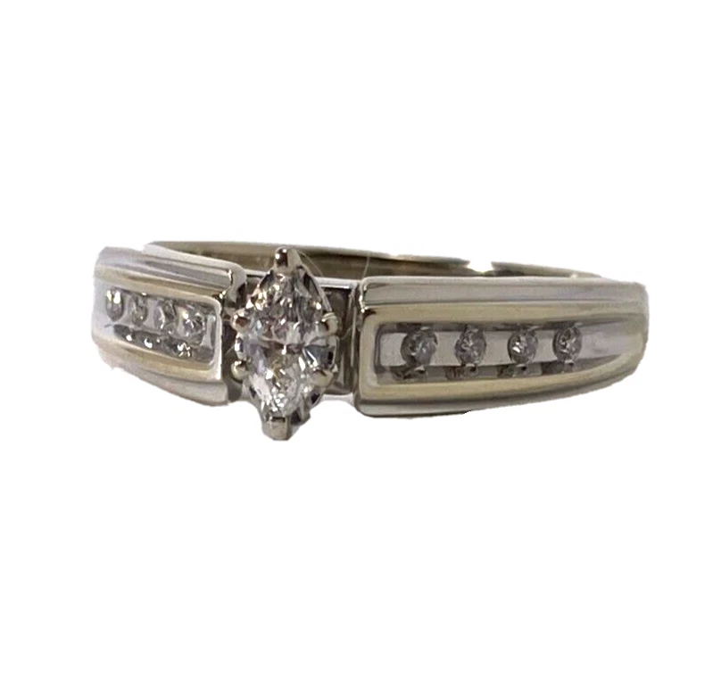 14k white gold sale keepsake diamond ring