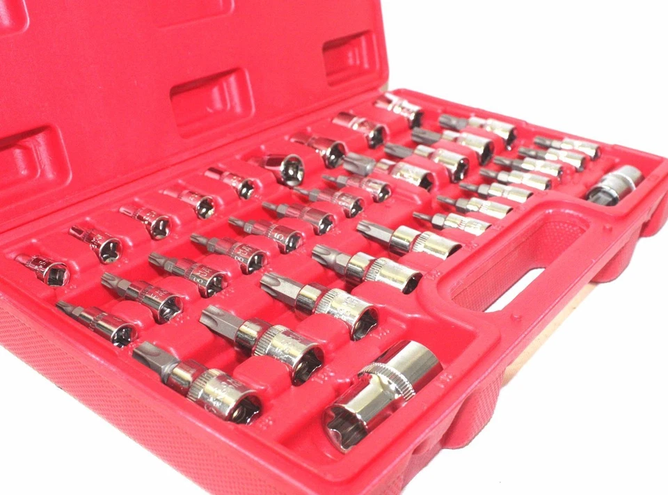 35 Pc External Star E-Socket Bits Female Male E-Torx Tamper proof Sockets Bit - Image 2 of 4