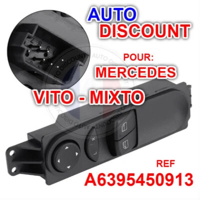 MDKAUTOPART COMMANDE BOUTON LEVE VITRE POUR MERCEDES VITO VIANO W639, A6395450913