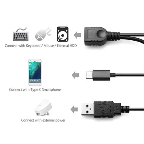 CY USA USB-C 3.1 Type C to A Female OTG Data Host Cable with Power for Laptop - Picture 6 of 6
