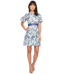 donna morgan short sleeve fit & flare dress