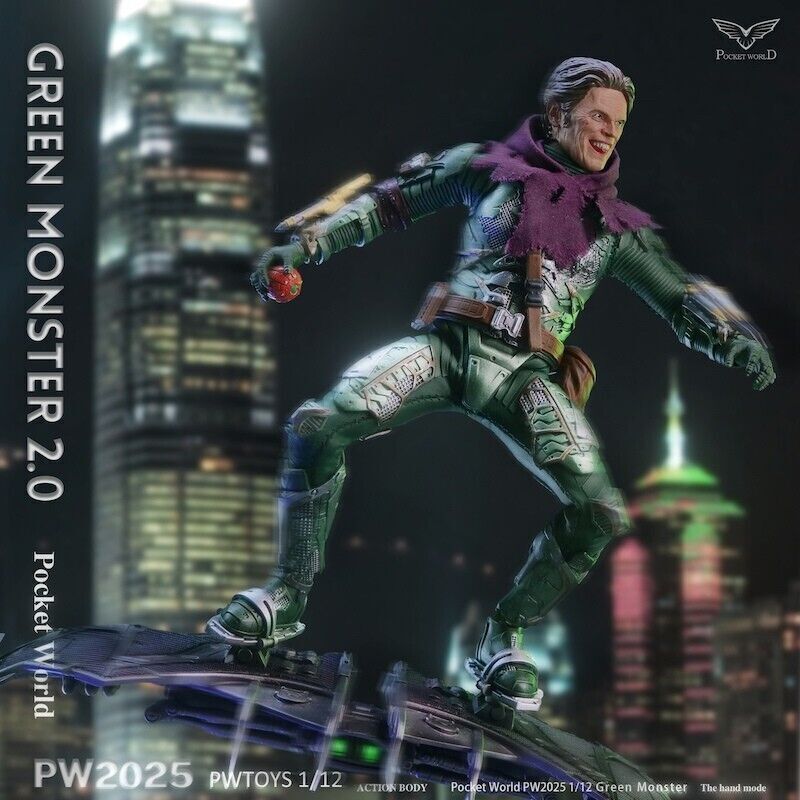 New PWTOYS PW2025 1/12 Spider-Man Norman Osborn Green Goblin