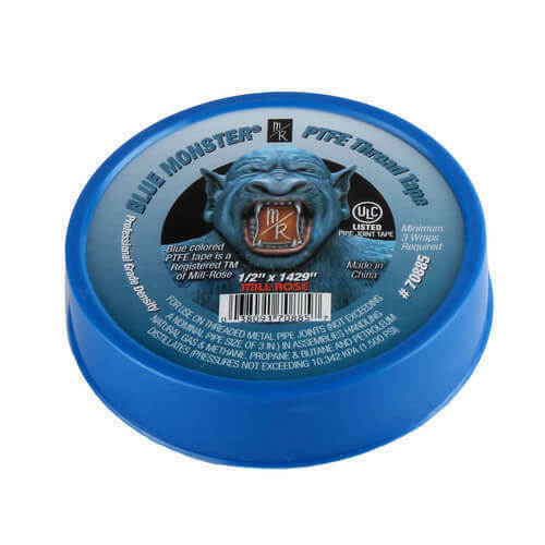 Lot Of 16 70885 Blue Monster PTFE Pipe Thread Sealant Tape 1/2 - 1429-Inches