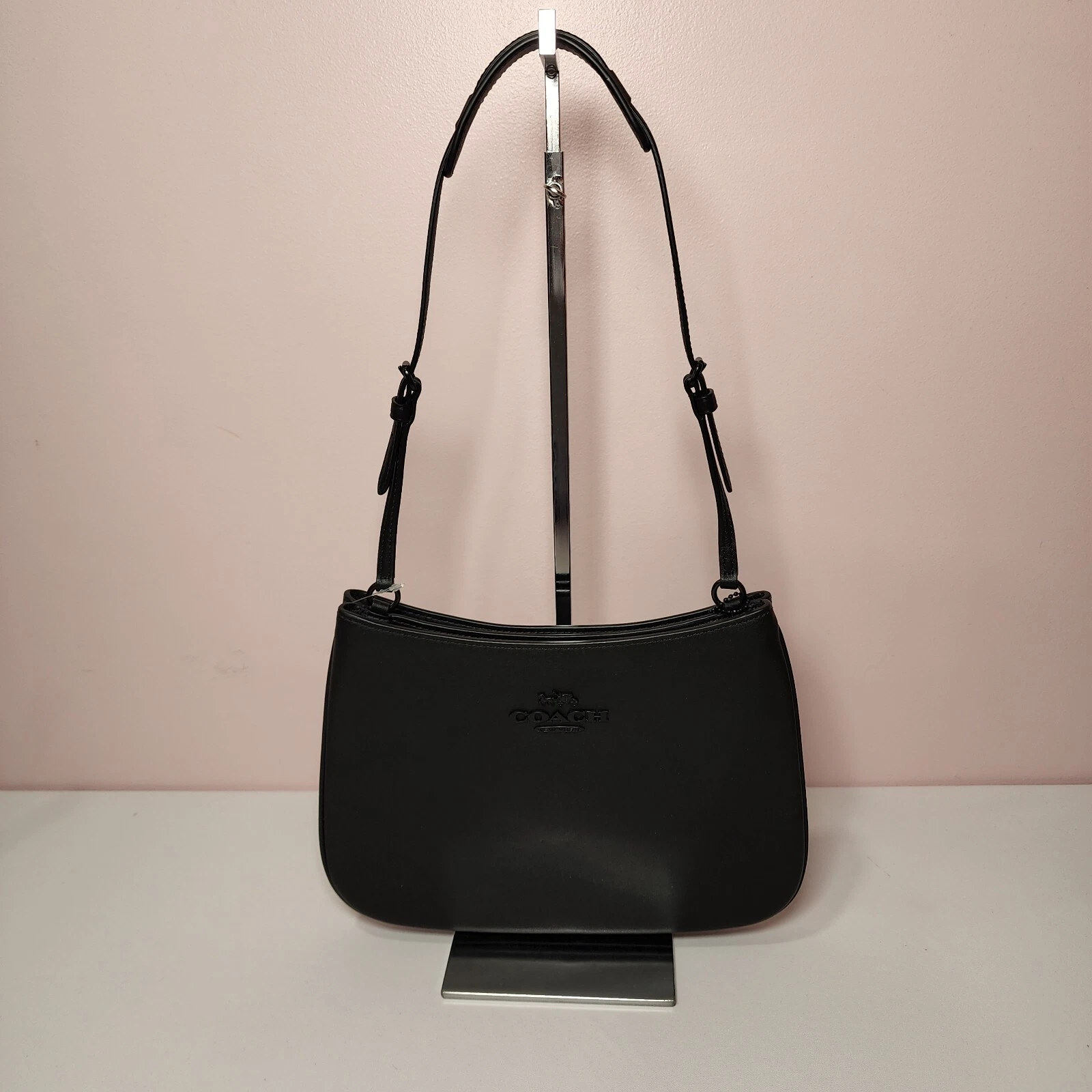 Borsa a tracolla Coach CP101 Penelope in pelle nera nuova con etichetta