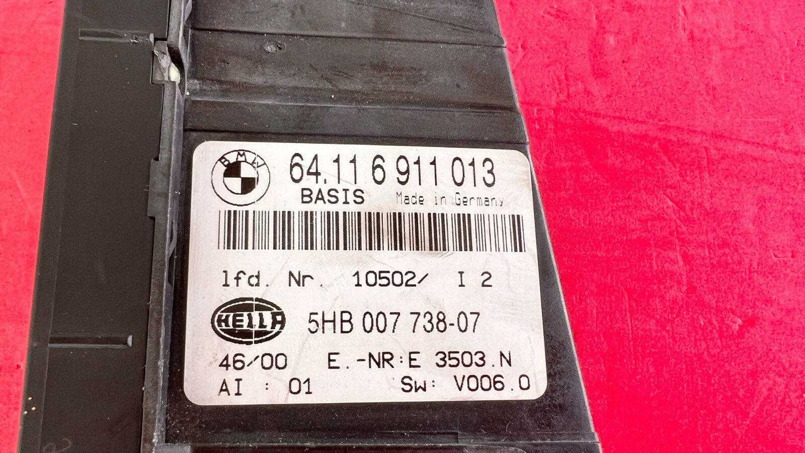 64116911013 64.11 6911013 5HB00773807 BMW E46 Climate Control Panel eBay