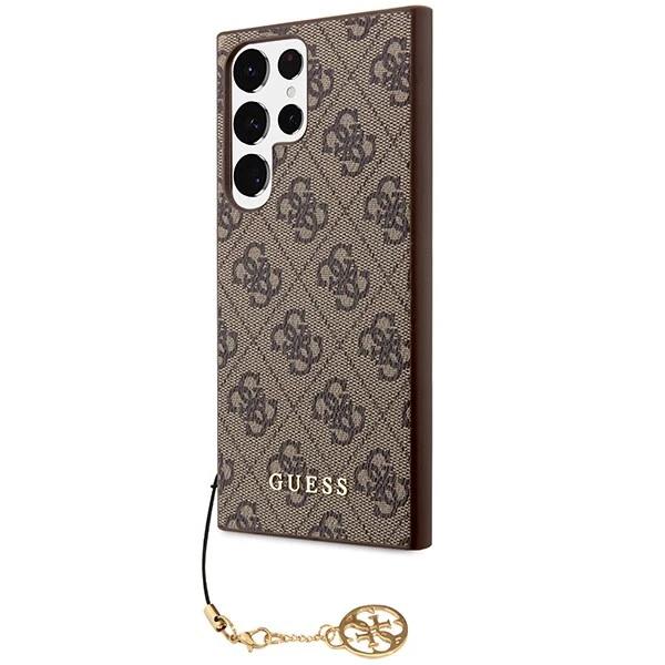 Tagua Galaxy S23 Ultra Guess Similpelle Braun Catena Color Oro - Immagine 2 di 4