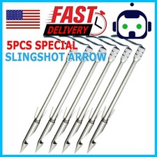 Steel Hunting Tool Fishing Slingshot Shooting Catapult Arrows Darts Ammo