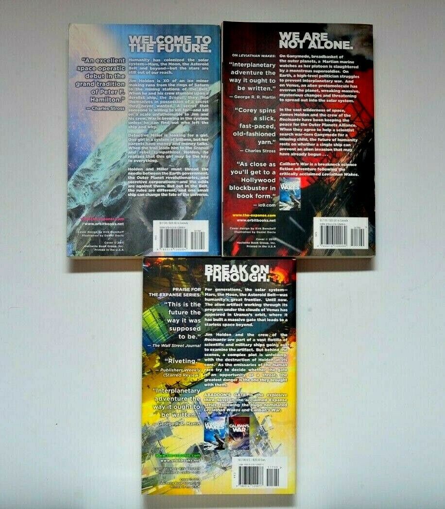 THE EXPANSE 1 - 3 Book Lot JAMES S. A. COREY Sci Fi LEVIATHAN WAKES Very Good