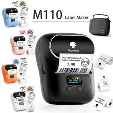 Phomemo M110 Label Maker Thermal Bluetooth Labeling Device Barcode Printer Lot