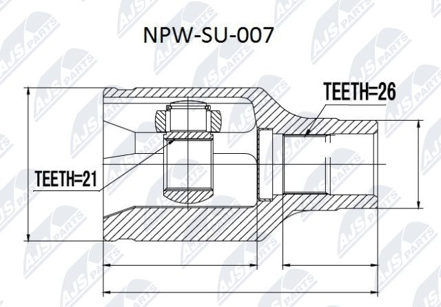 NPW-SU-007 NTY Joint Kit, drive shaft for SUZUKI