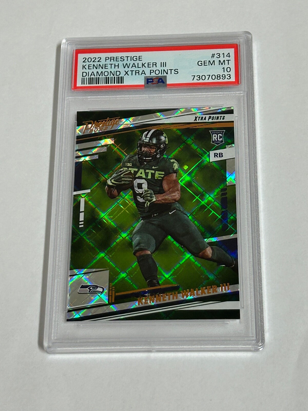 Kenneth Walker III Panini Prestige #314 Diamond Xtra Points