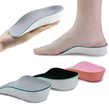 Height Increase Insoles Memory Foam Arch Support Orthopedic Shoes Inserts Unisex