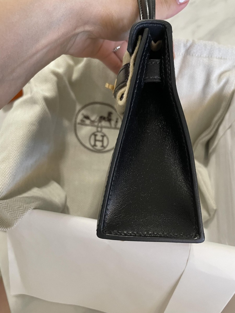 Hermes Kelly Mini II Sellier 89 Noir Gold Hardware 20 Black Hermes Kelly Mini II Sellier 89 Noir Gold Hardware 20 Black