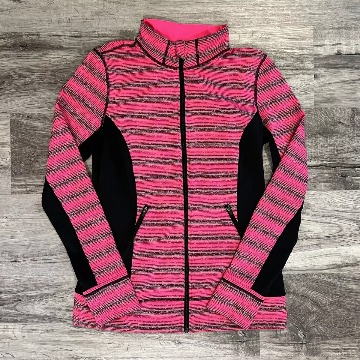 Zip up exercise jacket top