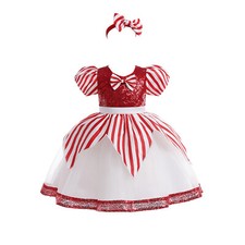Kids Girls Ballgown Tutu Skirts Dress Headwear Costume Princess Dancewear Prom