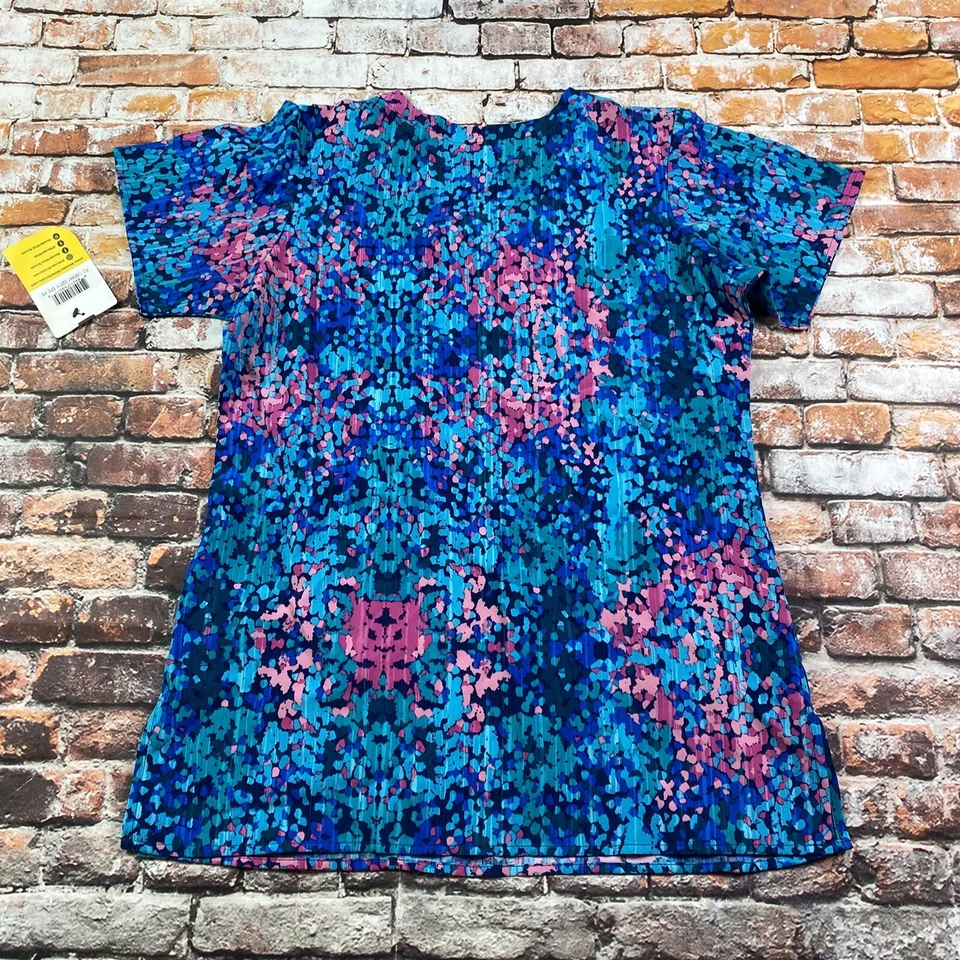 Wonder Wink Scrub Top Ladies XS Blue Nurse Workwear Womens - Image 3 of 4