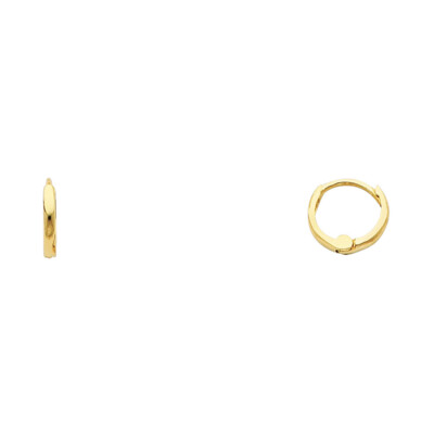 Ioka - 14K Gold 1.5mm Thickness Huggies Hinged Earrings