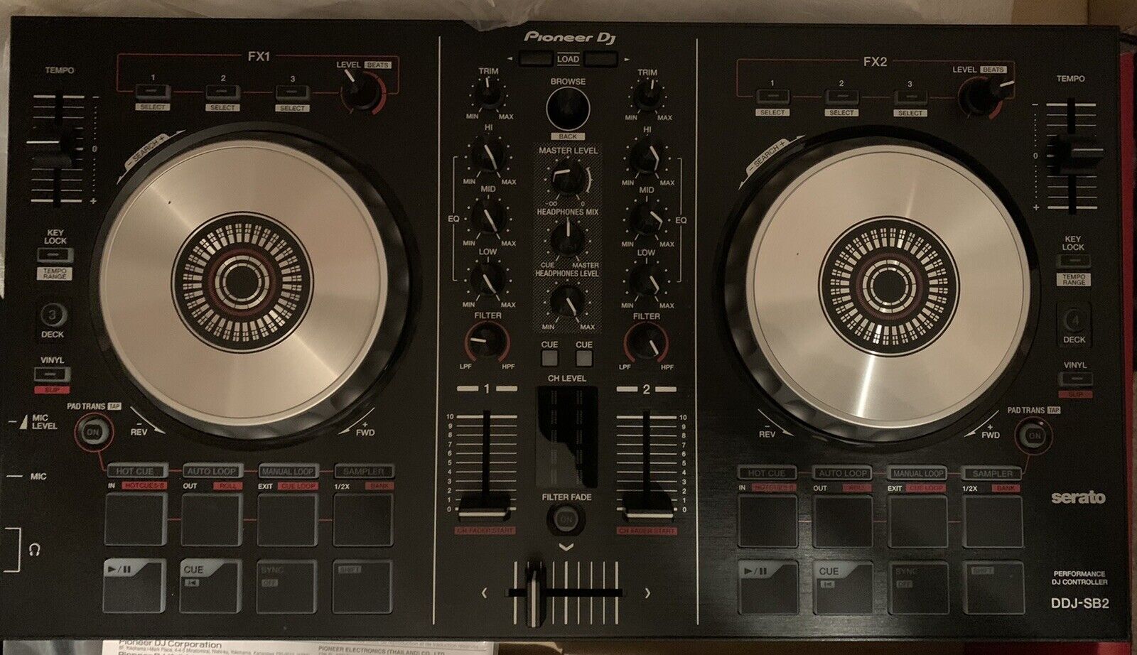 Pioneer Ddjsb2 Digital Dj Controller For Sale Online Ebay